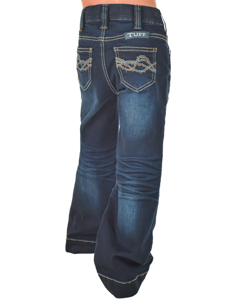 Cowgirl Tuff Girls Dark DFMI Pull On Jeans