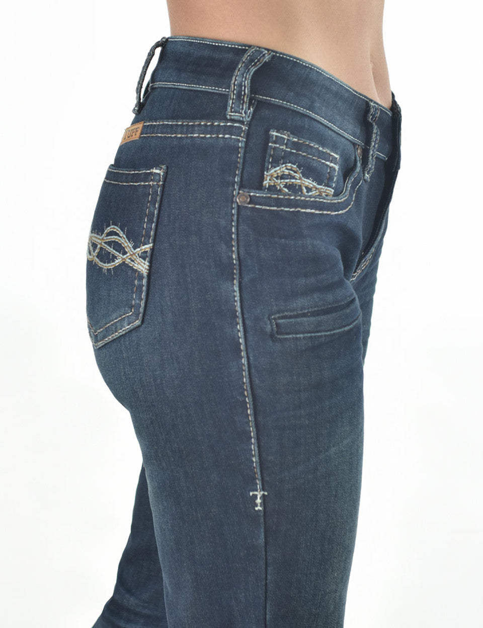 Cowgirl Tuff Dark Don't Fence Me In Flannel Jeans
