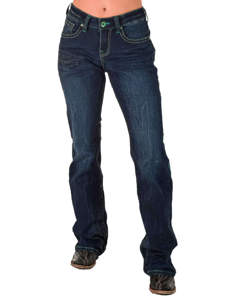 Cowgirl Tuff Turquoise Arrows Jeans