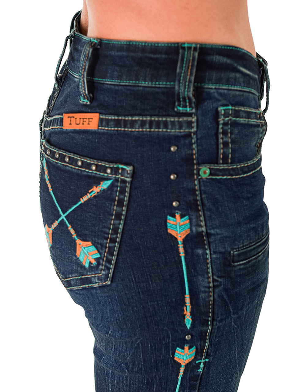Cowgirl Tuff Turquoise Arrows Jeans