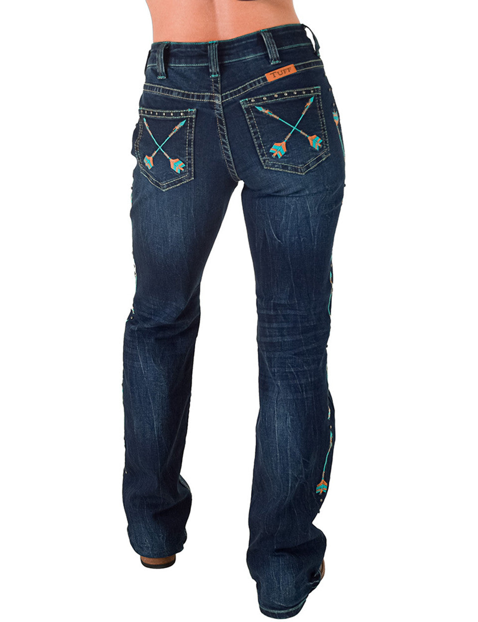 Cowgirl Tuff Turquoise Arrows Jeans
