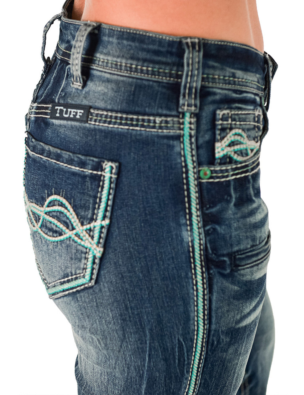 Cowgirl Tuff Twisted Turquoise Jeans