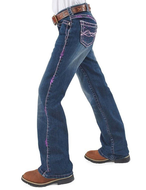 Cowgirl Tuff Girls Pink Sparkles Jeans