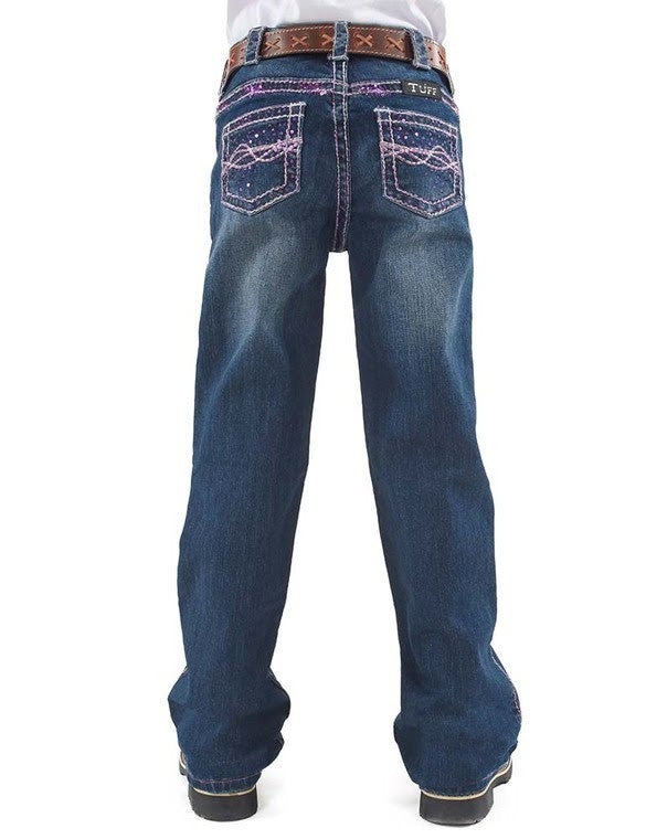 Cowgirl Tuff Girls Pink Sparkles Jeans