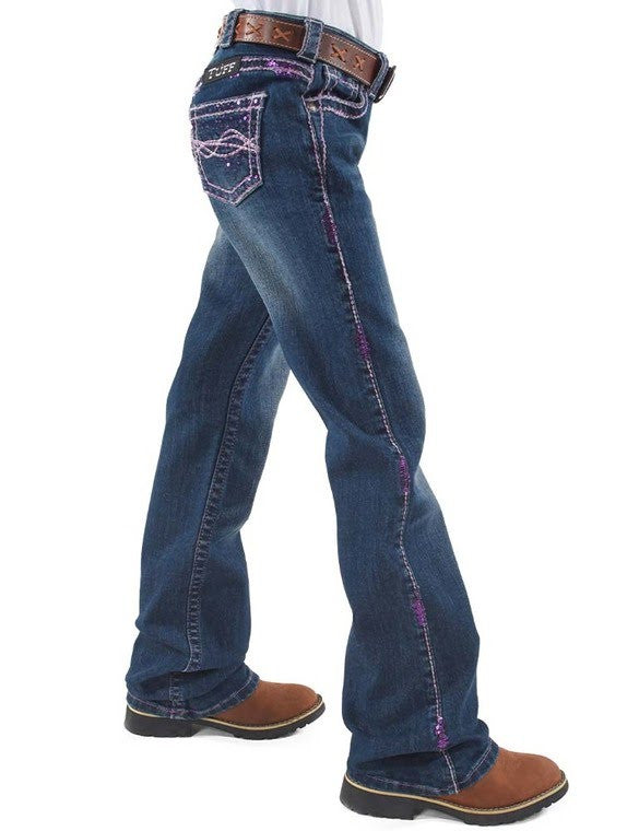Cowgirl Tuff Girls Pink Sparkles Jeans