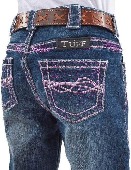 Cowgirl Tuff Girls Pink Sparkles Jeans