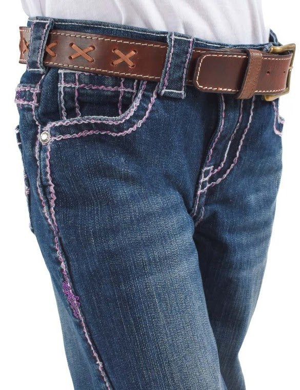 Cowgirl Tuff Girls Pink Sparkles Jeans