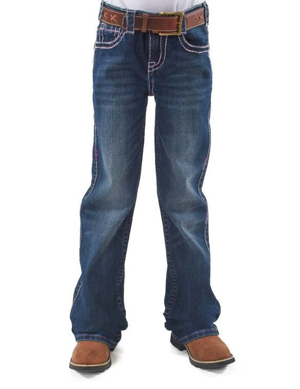 Cowgirl Tuff Girls Pink Sparkles Jeans