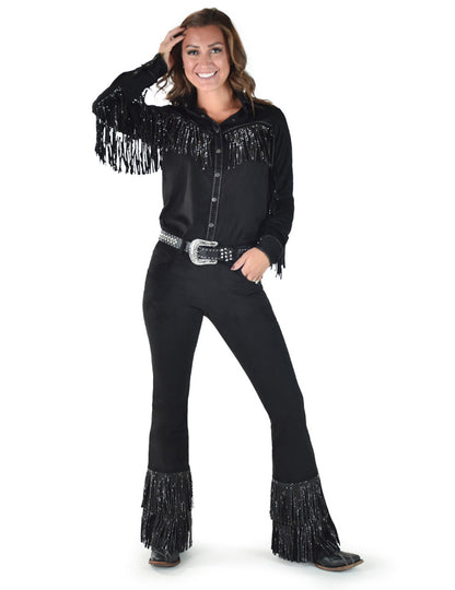 Bling Fringe Flare Pants