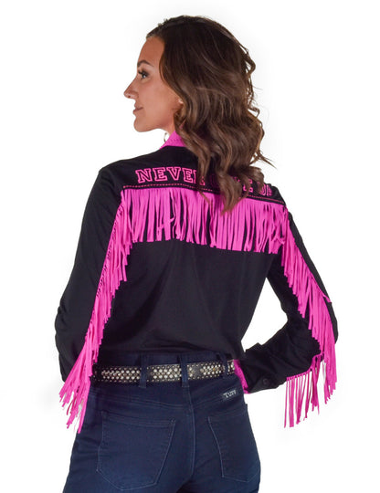 Cowgirl Tuff Breathe Fringe Shirt