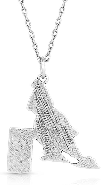 Montana Silversmiths Barrel Racer Pendant