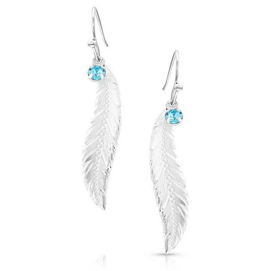 Montana Silversmiths Cinderella Feather Dangle Earrings