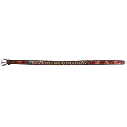 Fort Worth Tooled & Beaded Belt