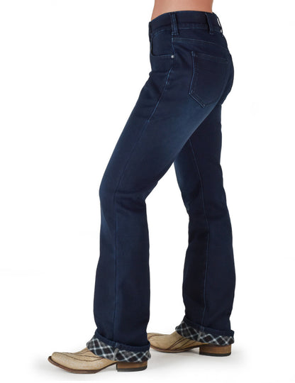 Cowgirl Tuff Pull On Flannel Jeans