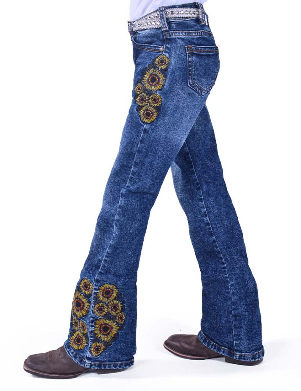 Cowgirl Tuff Girls Sunflower Jeans