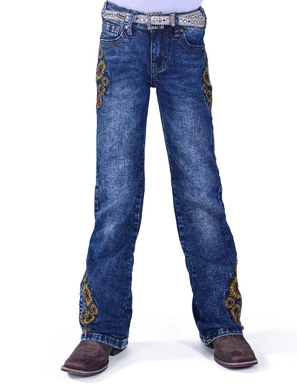 Cowgirl Tuff Girls Sunflower Jeans