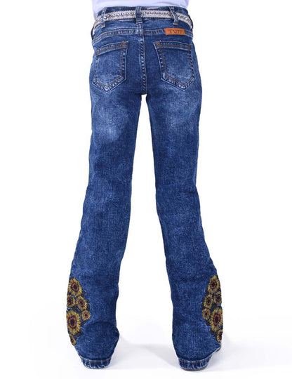 Cowgirl Tuff Girls Sunflower Jeans