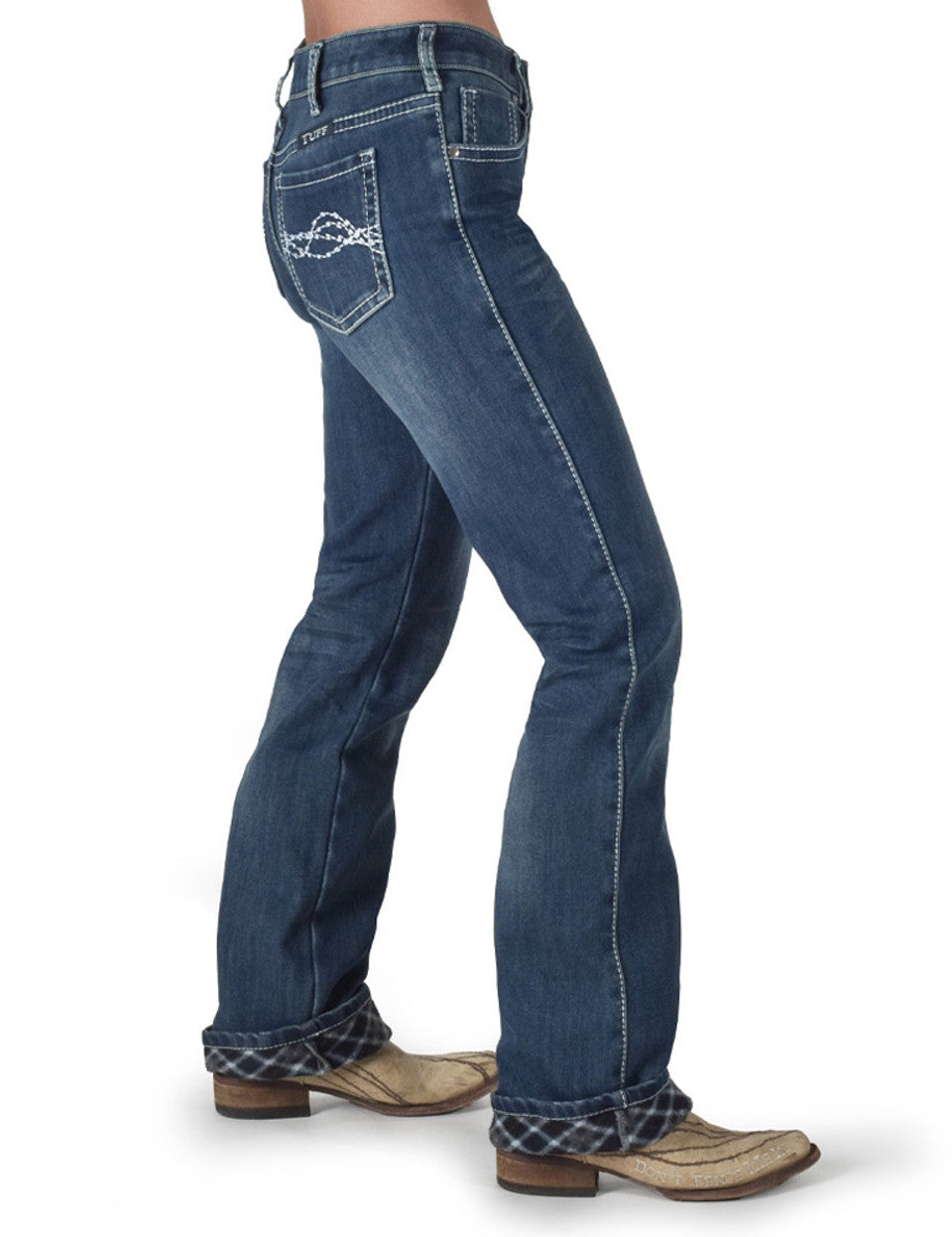 Cowgirl Tuff Edgy Flannel Jeans