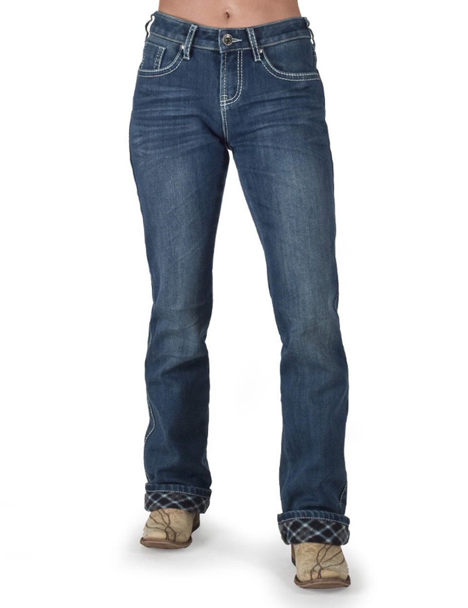 Cowgirl Tuff Edgy Flannel Jeans