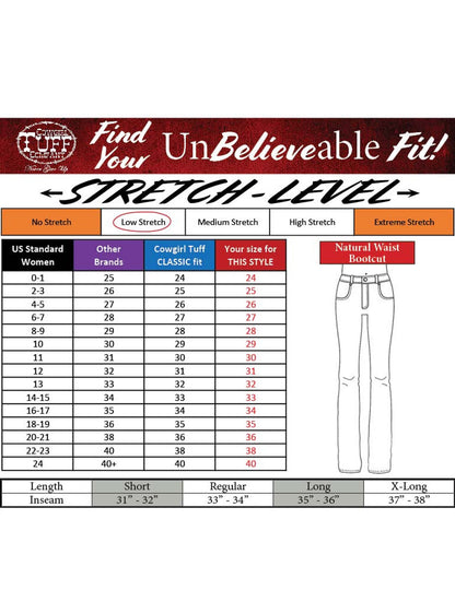 Cowgirl Tuff Edgy Natural Waist