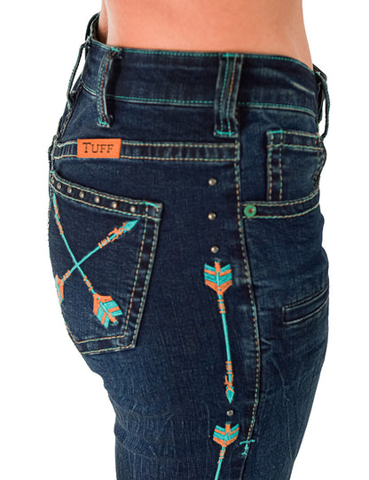 Cowgirl Tuff Turquoise Arrows Jeans