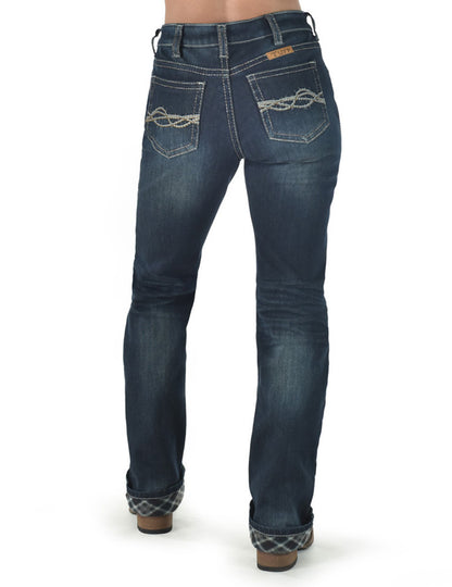 Cowgirl Tuff Dark Don't Fence Me In Flannel Jeans