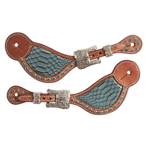 Blue Crocodile Spur Straps