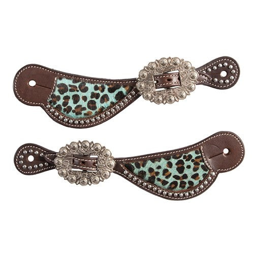 Blue Leopard Spur Straps