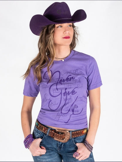 Cowgirl Tuff TShirt- Never Give Up