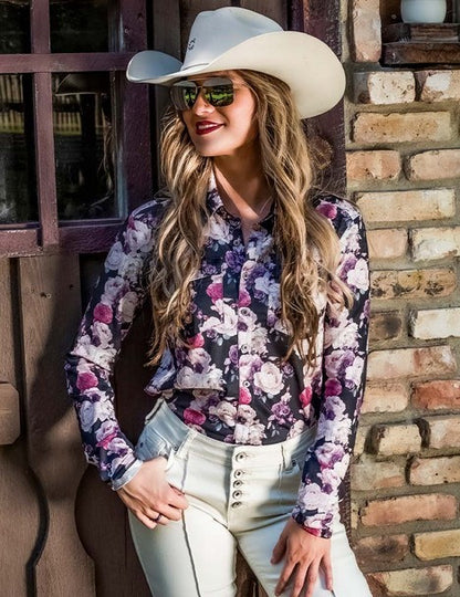 Cowgirl Tuff - Floral Pullover Shirt