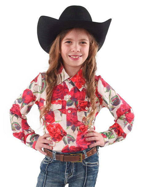 Cowgirl Tuff Girls Rose Shirt