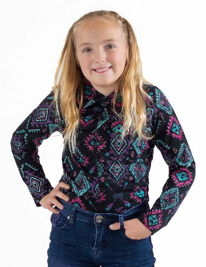 Cowgirl Tuff Girls Aztec Shirt