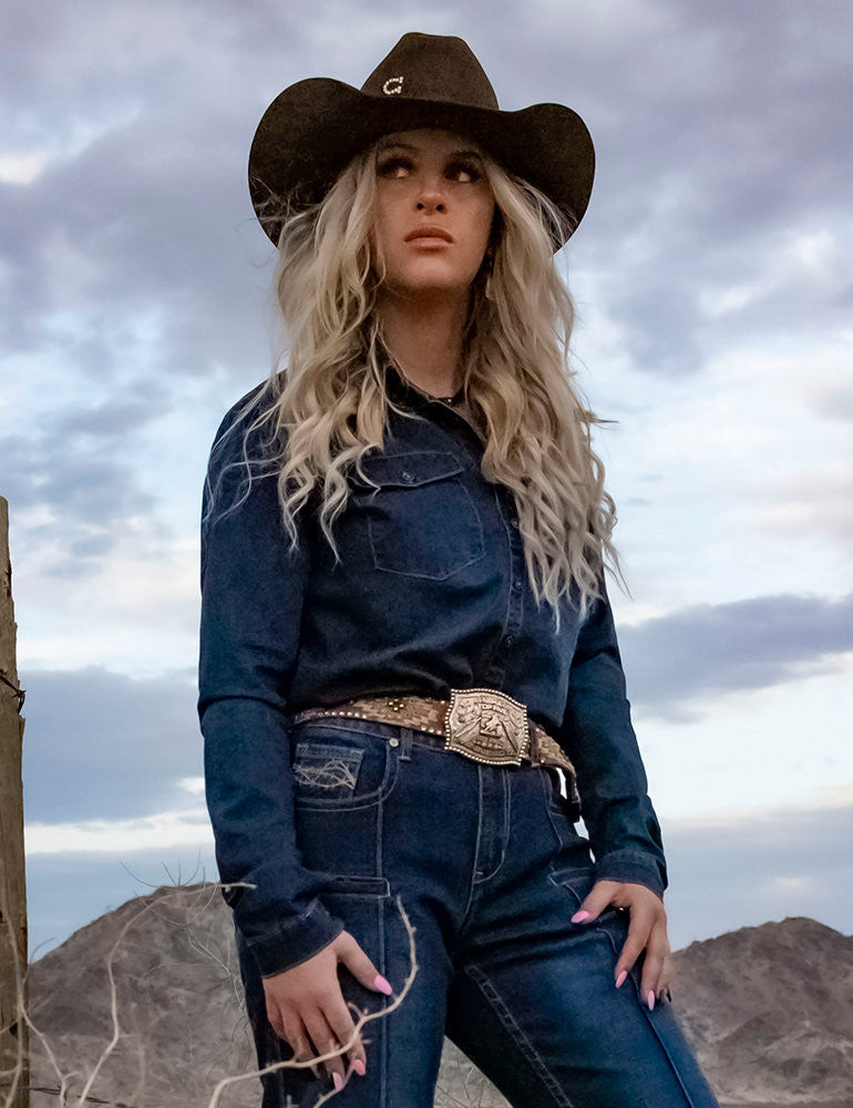 Cowgirl Tuff Denim Shirt