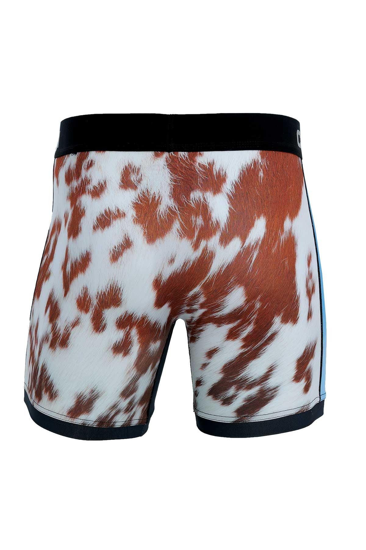 Cow Print Briefs - 6 inch leg