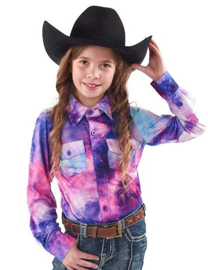 Cowgirl Tuff Girls Galaxy Shirt